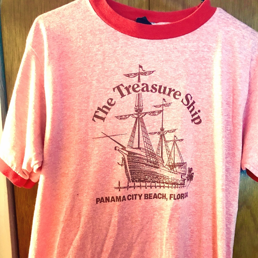 Vintage 80s PCB Florida "The Treasure Ship" Shirt